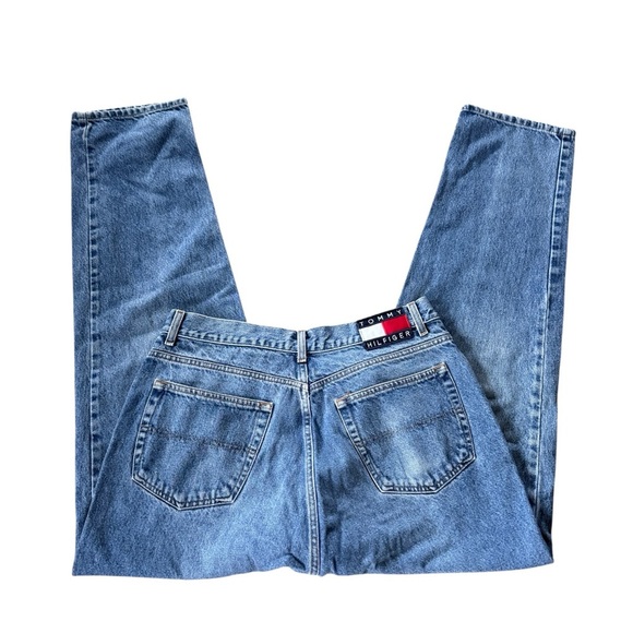 VTG 90s Tommy Hilfiger Tapered Leg Denim Freedom Jeans Men's Size 36X32 EUC - Picture 2 of 9